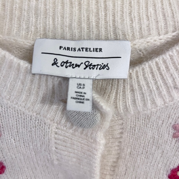 & Other Stories Floral Embroidered Cardigan - Picture 3 of 4